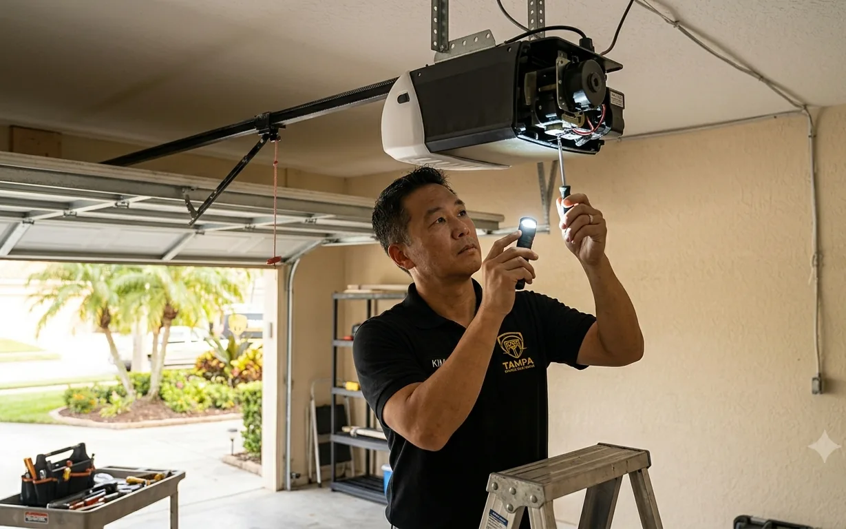 New belt drive garage door opener installed at a Riverview home
